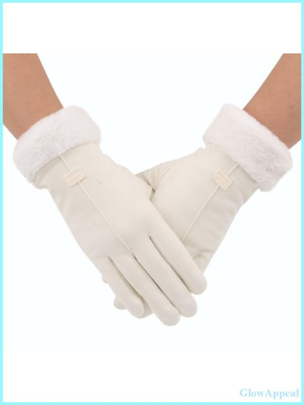 Women's Fleece Lined Faux Suede Winter Gloves Touchscreen Five Finger
